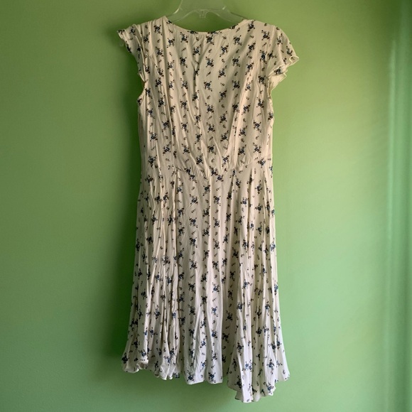 Ralph Lauren Cream and Blue Floral High Low Dress - Picture 3 of 4